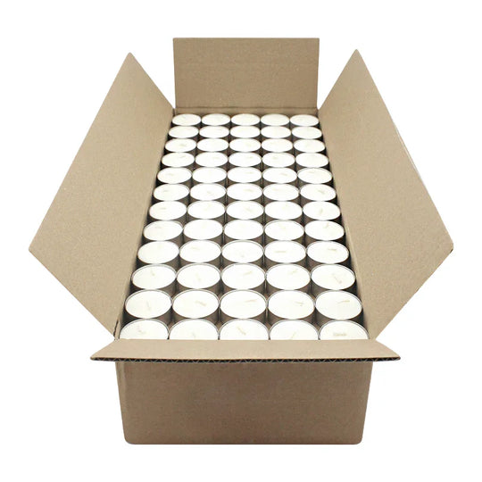 100% ÖKO-Teelichter aus regionaler Bio-Masse, BIOKEMA, Ø38 mm, Brenndauer ca. 4h, mit Aluminiumhülle, 300 Stück pro Verpackung