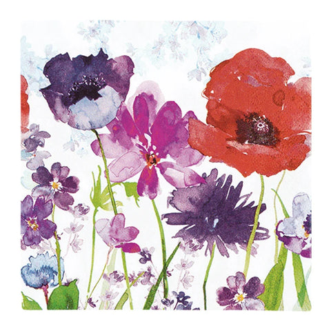 Cocktailservietten „Meadow of Flowers“, 25x25 cm, 3-lagig, Home Fashion®, 20 Stück - luterna.de