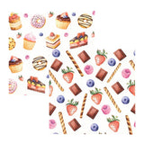 Cocktailservietten „Sweet Allover“, 25x25 cm, 3-lagig, Home Fashion®, 2 Motive je 10 Stück - luterna.de