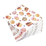 Cocktailservietten „Sweet Allover“, 25x25 cm, 3-lagig, Home Fashion®, 2 Motive je 10 Stück - luterna.de