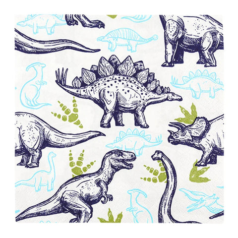 Lunchservietten „Dinosaurs“, 33x33 cm, 3-lagig, Home Fashion®, 20 Stück - luterna.de