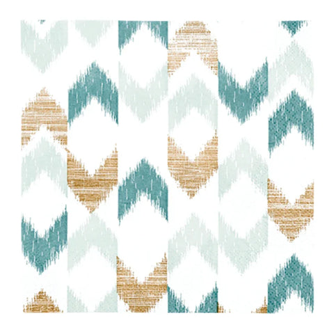 Lunchservietten „Bamboo Ikat green“, 33x33 cm, 3-lagig, Home Fashion®, 20 Stück - luterna.de