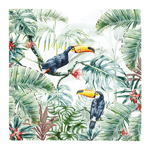 Lunchservietten „Welcome to the Jungle“, 33x33 cm, 3-lagig, Home Fashion®, 20 Stück - luterna.de