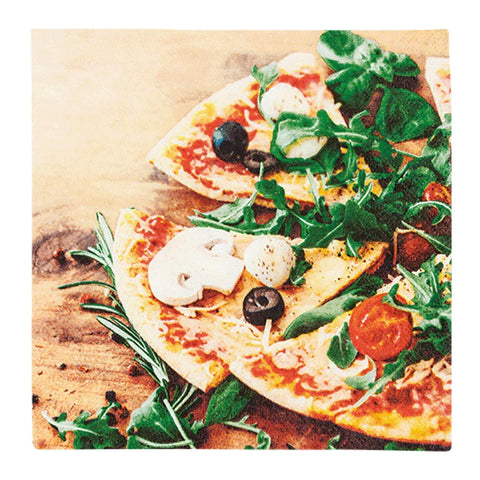 Lunchservietten „Pizza“, 33x33 cm, 3-lagig, Home Fashion®, 20 Stück - luterna.de