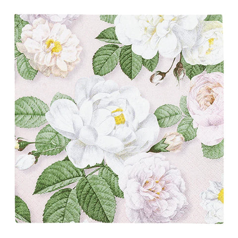 Lunchservietten „La Rosa rose“, 33x33 cm, 3-lagig, Home Fashion®, 20 Stück - luterna.de