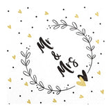 Lunchservietten „Mr&Mrs“, 33x33 cm, 3-lagig, Home Fashion®, 20 Stück - luterna.de