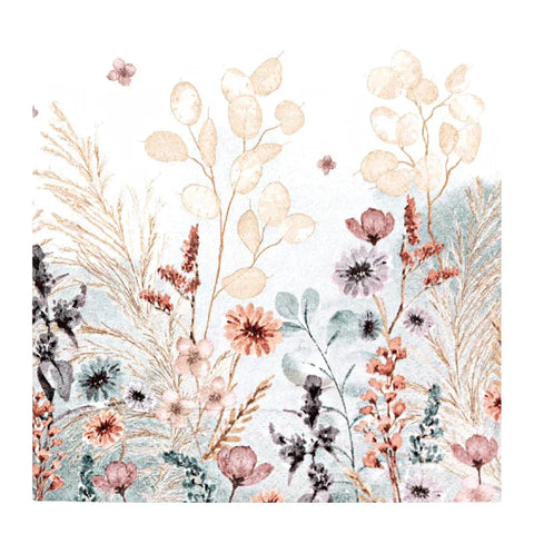 Lunchservietten „Mellow Flowers“, 33x33 cm, 3-lagig, Home Fashion®, 20 Stück - luterna.de
