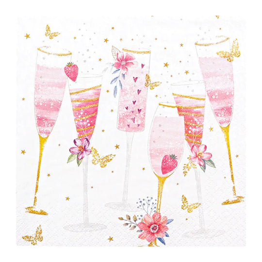 Lunchservietten „Salut!“, 33x33 cm, 3-lagig, Home Fashion®, 20 Stück