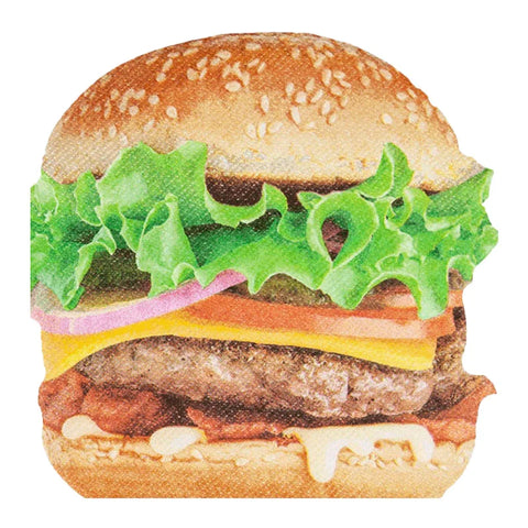 Stanzservietten „Big Burger“, 32x31 cm, 1-lagig, Home Fashion®, 12 Stück - luterna.de
