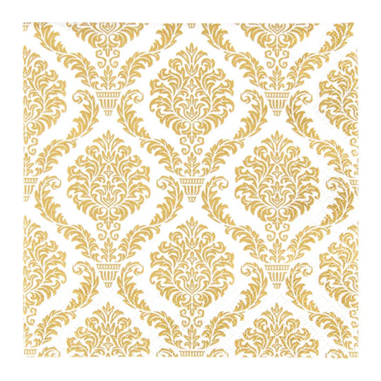 Dinnerservietten Airlaid „SV Elegant gold“, 40x40 cm, 1-lagig, Home Fashion®, 12 Stück