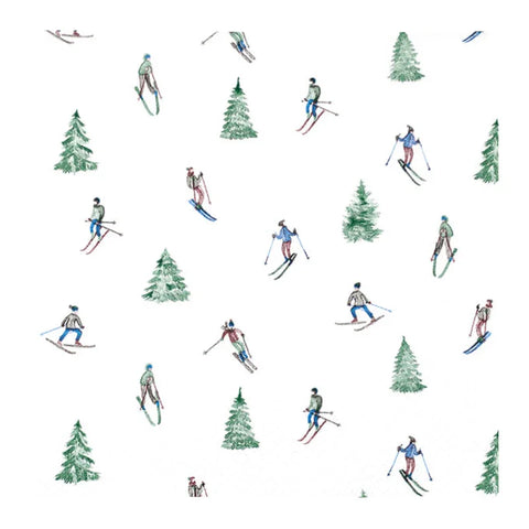 Lunchservietten „Skiing“, 33x33 cm, 3-lagig, Home Fashion®, 20 Stück - luterna.de