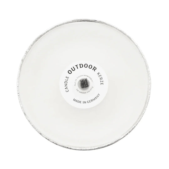 Flammschale, Outdoor Kerze, Wachsfarben, WENZEL, 165/25 mm, Brenndauer ca. 6h