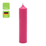 Stabkerzen aus Paraffin, 100/22 mm, Pink, KERZENFARM HAHN, Brenndauer ca. 4h, 25 Stück pro Verpackung - luterna.de
