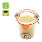 Bienenwachskerze im Weckglas, 100% reines Bienenwachs, KERZENFARM HAHN, 84/70 mm, 160 ml, Brenndauer ca. 20h - luterna.de