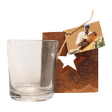 Teelichthalter aus natürlicher Zimtrinde mit Glaseinsatz, eckig, Stern, H70 x Ø60 mm, KERZENFARM HAHN - luterna.de