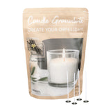 Kerzengranulat mit Duft zum Selbergießen, Bourbon Vanilla, WENZEL, inkl. 4 Dochten & Dochthaltern, 400 g - luterna.de