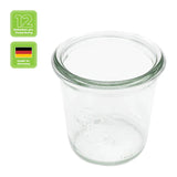 Glas für Teelichter ohne Aluminiumhülle, BIOKEMA, wiederverwendbar, H70 x Ø50/55 mm, 12 Stück pro Verpackung - luterna.de