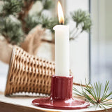 Kerzenhalter für Stabkerzen mit Ø22 mm, Rot, H46/Ø90 mm, Ib Laursen - luterna.de