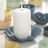 Kerzenhalter für Stumpenkerzen bis zu Ø70 mm, Blume Cornflower, Metall, H27/Ø135 mm, Ib Laursen - luterna.de