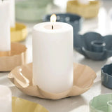 Kerzenhalter für Stumpenkerzen bis zu Ø70 mm, Blume Coral Sands, Metall, H27/Ø135 mm, Ib Laursen - luterna.de