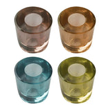 Kerzenhalter aus Glas für Stabkerzen mit Ø22 mm, Bunt, H50/Ø50 mm, Ib Laursen, 4 Stück pro Verpackung - luterna.de