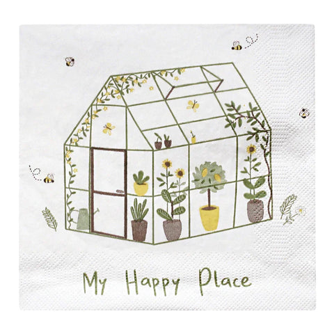 Papierservietten „Treibhaus“, 33x33 cm, dekorativ, Ib Laursen, 20 Stück - luterna.de