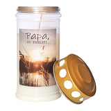 JEKA-Motivkerze "Papa", 100% Pflanzenöl, 75/170 mm, Brenndauer bis zu 4 Tage, Lieferumfang 3 Stück, Grabkerzen - luterna.de