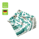Cocktailservietten „Eucalyptus Leaves“, 25x25 cm, 3-lagig, Home Fashion®, 20 Stück - luterna.de