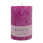 RUSTIC-Stumpenkerze Erika, WENZEL, 80/60 mm, Brenndauer ca. 25h, selbstverlöschend