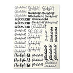 Kerzenfolie, Kerzentattoo "Glückslicht", Schwarz, DIN A4