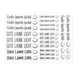 Kerzenfolie, Kerzentattoo "Gute Laune Licht", Schwarz, DIN A5