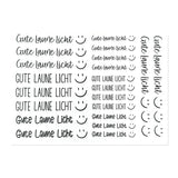 Kerzenfolie, Kerzentattoo "Gute Laune Licht", Schwarz, DIN A5