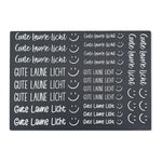 Kerzenfolie, Kerzentattoo "Gute Laune Licht", Weiß, DIN A5