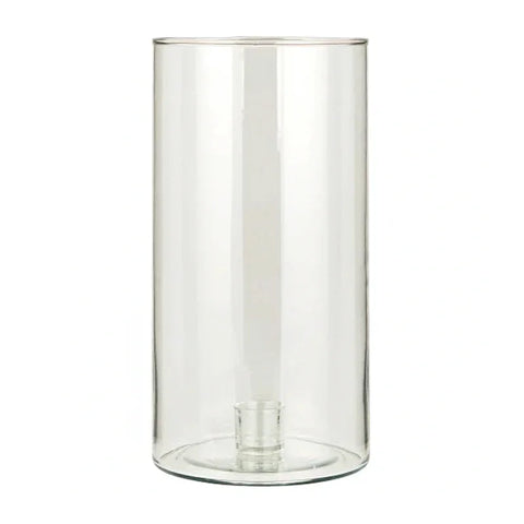 Kerzenhalter aus Glas für Stabkerzen mit Ø22 mm, mit fixiertem Einsatz, H250/Ø130 mm, Ib Laursen - luterna.de