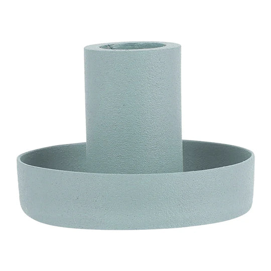 Kerzenhalter für Stabkerzen mit Ø13 mm, Blau, H40/Ø50 mm, Ib Laursen