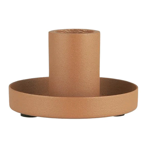 Kerzenhalter für Stabkerzen mit Ø22 mm, Ziegelfarbig, H40/Ø70 mm, Ib Laursen - luterna.de