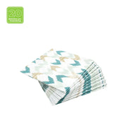 Lunchservietten „Bamboo Ikat green“, 33x33 cm, 3-lagig, Home Fashion®, 20 Stück