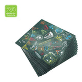 Lunchservietten „Blackboard ABC“, 33x33 cm, 3-lagig, Home Fashion®, 20 Stück