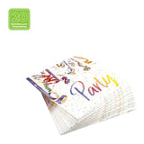 Lunchservietten „Colourful Party“, 33x33 cm, 3-lagig, Home Fashion®, 20 Stück