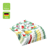 Lunchservietten „Exotic Fruits“, 33x33 cm, 3-lagig, Home Fashion®, 20 Stück - luterna.de