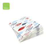 Lunchservietten „Fish on Tour“, 33x33 cm, 3-lagig, Home Fashion®, 20 Stück