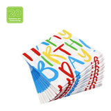 Lunchservietten „Happy Birthday!“, 33x33 cm, 3-lagig, Home Fashion®, 20 Stück