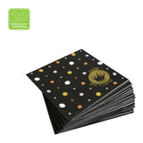 Lunchservietten „Happy Crown gold“, 33x33 cm, 3-lagig, Home Fashion®, 20 Stück