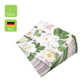 Lunchservietten „La Rosa rose“, 33x33 cm, 3-lagig, Home Fashion®, 20 Stück - luterna.de