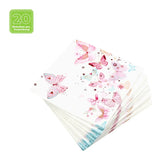 Lunchservietten „Lovely Butterflies“, 33x33 cm, 3-lagig, Home Fashion®, 20 Stück
