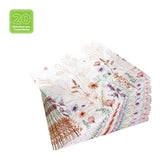 Lunchservietten „Mellow Flowers“, 33x33 cm, 3-lagig, Home Fashion®, 20 Stück