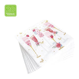 Lunchservietten „Salut!“, 33x33 cm, 3-lagig, Home Fashion®, 20 Stück