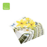 Lunchservietten „Watercolor Narcissus“, 33x33 cm, 3-lagig, Home Fashion®, 20 Stück