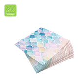 Lunchservietten „Watercolour Shells“, 33x33 cm, 3-lagig, Home Fashion®, 20 Stück