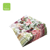 Lunchservietten „Wild Roses“, 33x33 cm, 3-lagig, Home Fashion®, 20 Stück